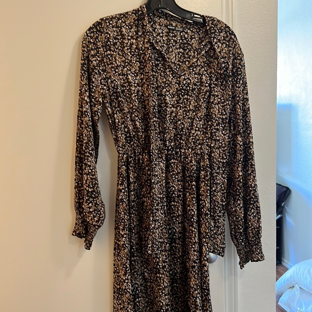 Womenn long modest shein dress flower pattern